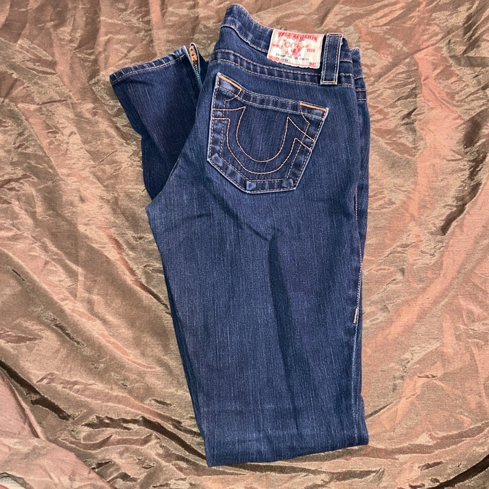 True Religion Gwen Skinny Jeans Ankle Zip 27